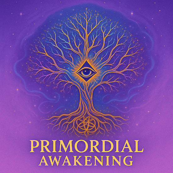 Tree with eye and "Primordial Awakening" text.